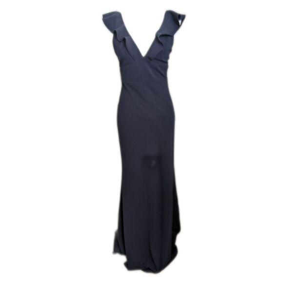 Lulu's Perfect Opportunity navy blue floor length maxi dress gown, Medium - Picture 1 of 7